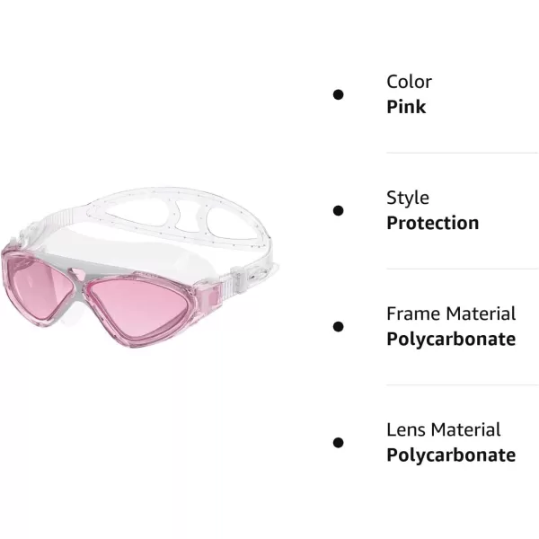 OutdoorMaster Swim Mask  Wide View Swimming Mask amp Goggles AntiFog WaterproofPink