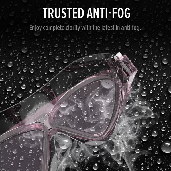 OutdoorMaster Swim Mask  Wide View Swimming Mask amp Goggles AntiFog WaterproofPink