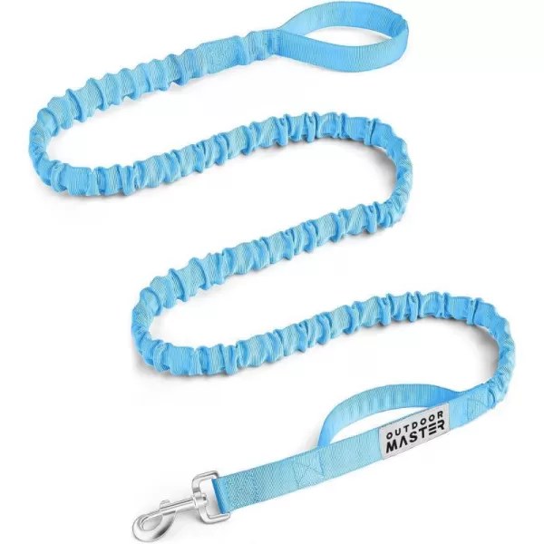 OutdoorMaster Bungee Dog Leash Heavy Duty Dog Leash with Shock Absorption 2 Padded Handles Training Leash Improved Dog Safety and Comfort Tan 4 FTMAX67 Blue