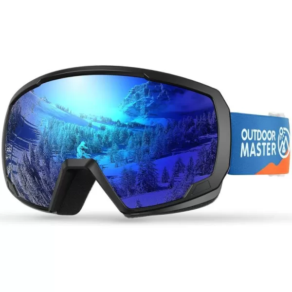 OutdoorMaster Kids Ski Goggles Snowboard Goggles  Youth Snow GogglesBluelens Vlt 19