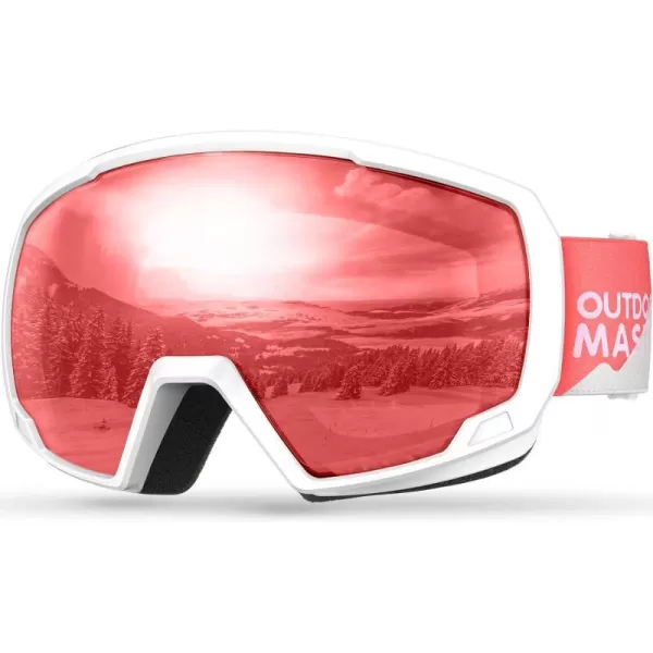 Vlt28% White Frame Light Rose Red Lens