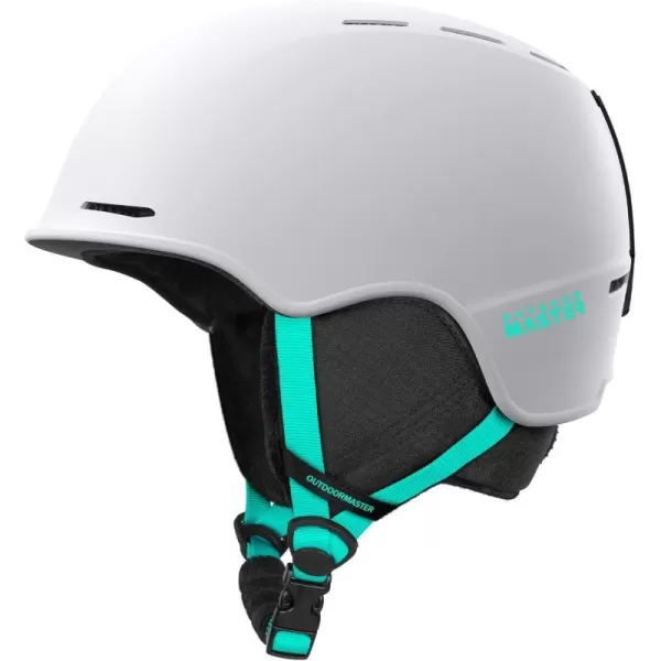 OutdoorMaster Lazurite Ski Helmet  Snowboard Helmet for Men WomenYouth amp KidsWhiteTeal