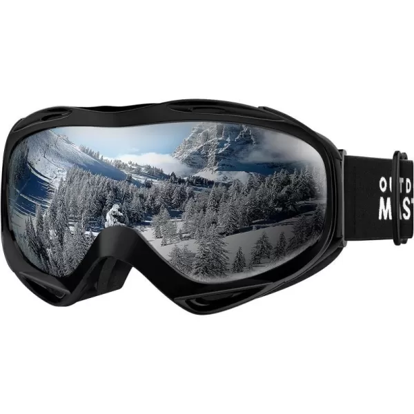 OutdoorMaster OTG Ski Goggles  Over Glasses SkiSnowboard Goggles for Men Women amp Youth  100 UV ProtectionA1vlt 10 Matteblack