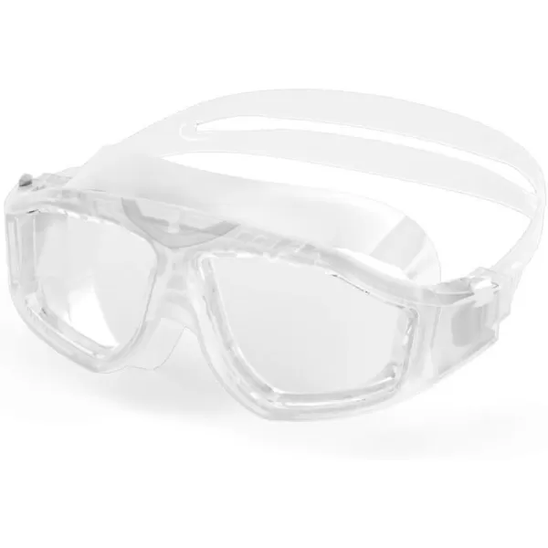 OutdoorMaster Swim Mask  Wide View Swimming Mask amp Goggles AntiFog WaterproofWhite