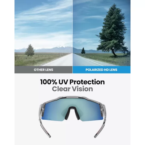 OutdoorMaster Hawk Kids Polarized Sunglasses Kids Baseball Sunglasses with UV Protection for Girls  Boys 614Clear Framerevo Red