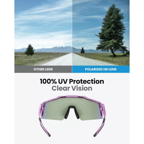 OutdoorMaster Hawk Kids Polarized Sunglasses Kids Baseball Sunglasses with UV Protection for Girls  Boys 614Purple Framerevo Purple