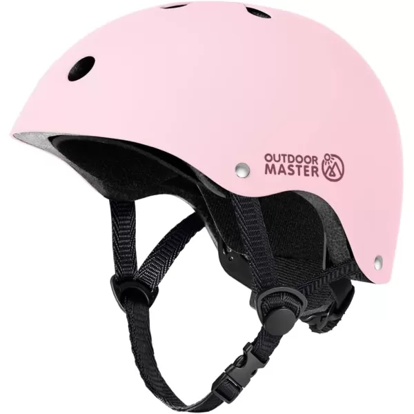 OutdoorMaster Youth  Kids Bike Helmet  Adjustable MultiSports Skateboard Helmet with Removable Liners for Balance Bike Toddler Scooter One Wheel HoverboardPink