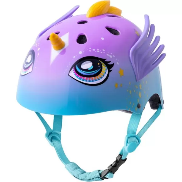 OutdoorMaster Toddler Kids Bike Helmet Unicorn Bicycle Helmet for Girl Boy MultiSport 2 Sizes Adjustable Safety Helmet for Children Age 512 9 Vents for Kids Skating Cycling ScooterCyan