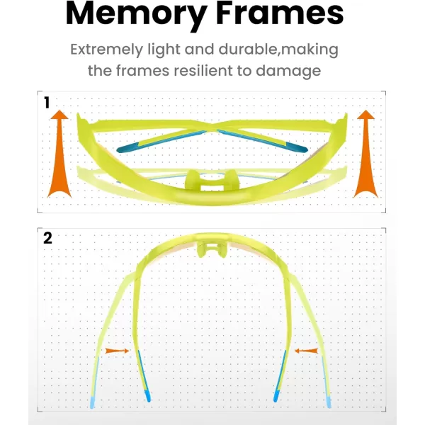 OutdoorMaster Hawk HD Sport Sunglasses Sport Cycling Glasses for Men Women Youth UV400 TR90 Sunglasses for Baseball RunningYellowframe Glodlen Vlt15