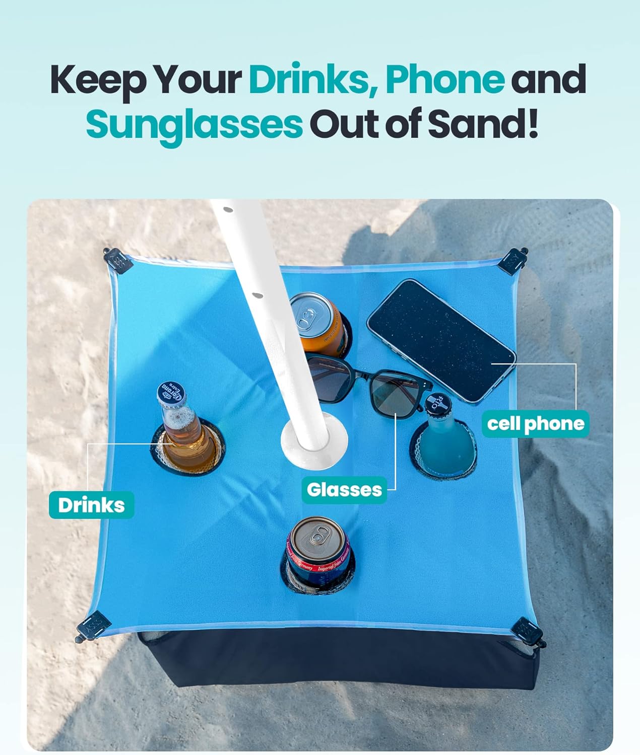 thumbnail image 2 of OutdoorMaster Pop Up Beach Umbrella, Portable Umbrella Shelter, Beach Shade Sun Canopy With UPF 50+ UV Protection, Extendable Floor With Carrying Bag - Walmart Supplies 2 of 12