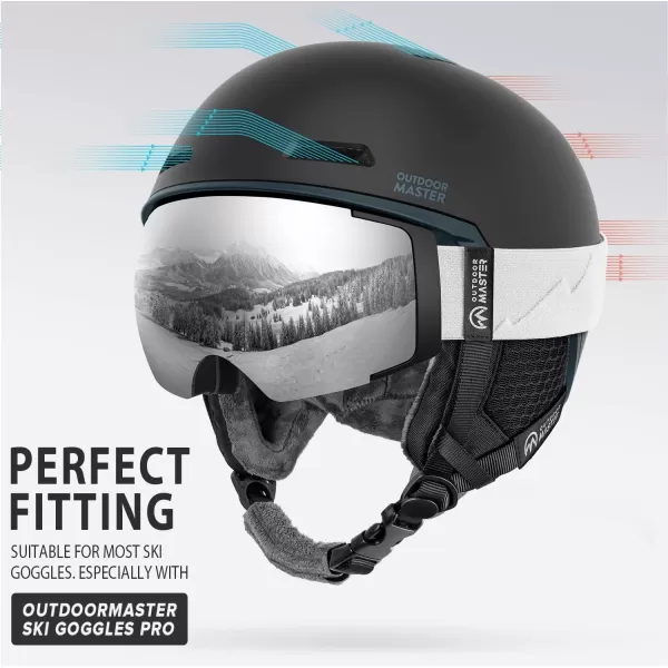 OutdoorMaster Diamond MIPS Ski Helmet  Snow Sport Helmet Snowboard Helmet for Men Women amp YouthBlue Carbon