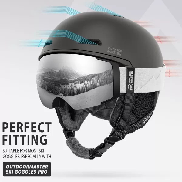 OutdoorMaster Diamond MIPS Ski Helmet  Snow Sport Helmet Snowboard Helmet for Men Women amp YouthSilver Armor