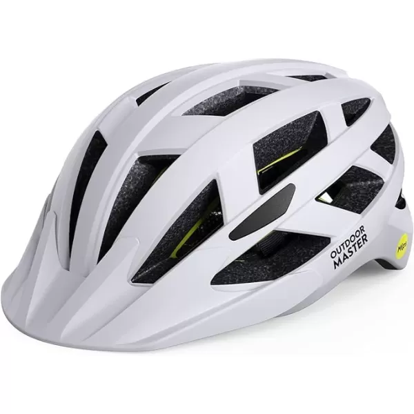 OutdoorMaster Gem Recreational MIPS Cycling Helmet  Two Removable Liners ampamp Ventilation in MultiEnvironment  Bike Helmet in Mountain Motorway for Youth ampamp AdultChalk Cliff