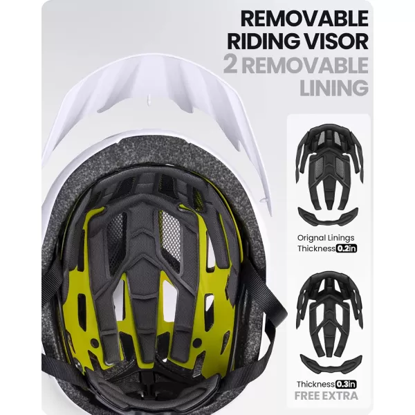 OutdoorMaster Gem Recreational MIPS Cycling Helmet  Two Removable Liners ampamp Ventilation in MultiEnvironment  Bike Helmet in Mountain Motorway for Youth ampamp AdultChalk Cliff