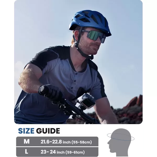 OutdoorMaster Gem Recreational MIPS Cycling Helmet  Two Removable Liners ampamp Ventilation in MultiEnvironment  Bike Helmet in Mountain Motorway for Youth ampamp AdultOcean Blue