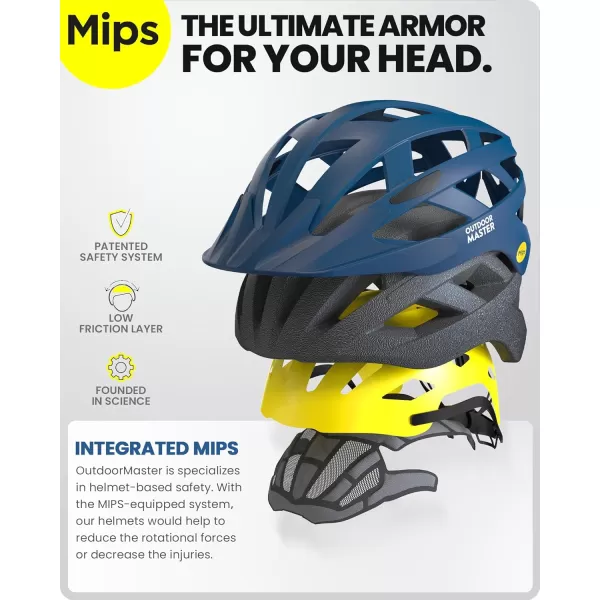 OutdoorMaster Gem Recreational MIPS Cycling Helmet  Two Removable Liners ampamp Ventilation in MultiEnvironment  Bike Helmet in Mountain Motorway for Youth ampamp AdultOcean Blue