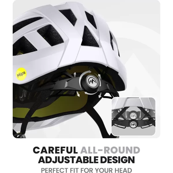 OutdoorMaster Gem Recreational MIPS Cycling Helmet  Two Removable Liners ampamp Ventilation in MultiEnvironment  Bike Helmet in Mountain Motorway for Youth ampamp AdultChalk Cliff