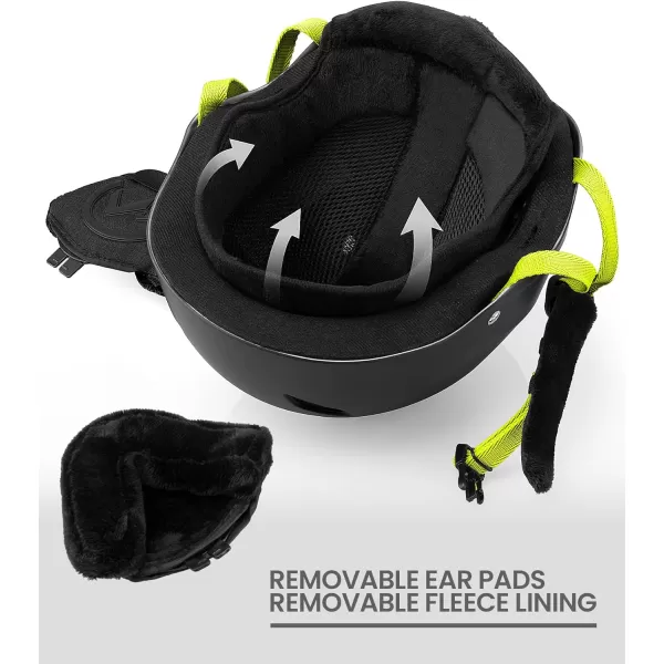 OutdoorMaster Kelvin Ski Helmet  Snowboard Helmet for Men Women  YouthBlackLemon