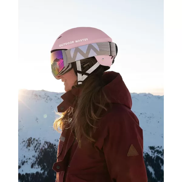 OutdoorMaster Kelvin Ski Helmet  Snowboard Helmet for Men Women  YouthMatte Pink