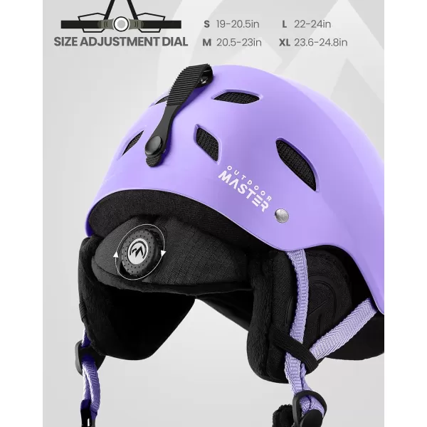 OutdoorMaster Kelvin Ski Helmet  Snowboard Helmet for Men Women  YouthMatte Purple