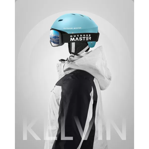 OutdoorMaster Kelvin Ski Helmet  Snowboard Helmet for Men Women  YouthMint Green