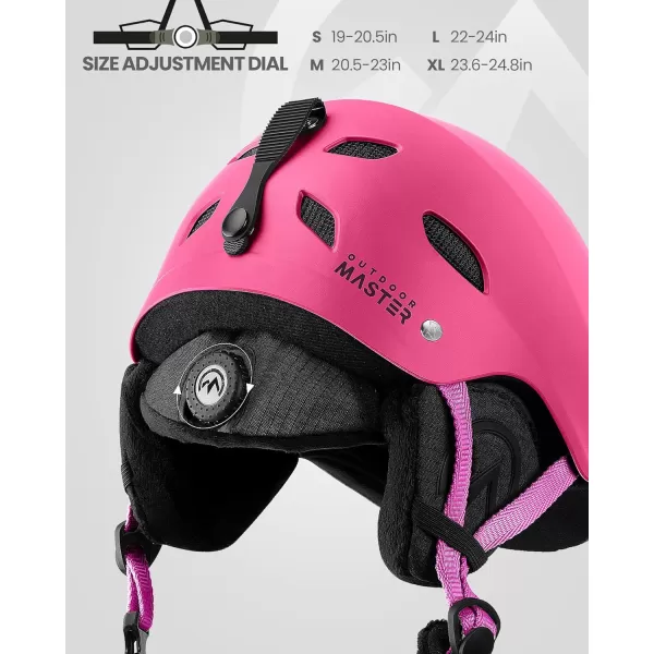 OutdoorMaster Kelvin Ski Helmet  Snowboard Helmet for Men Women  YouthPink