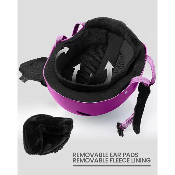 OutdoorMaster Kelvin Ski Helmet  Snowboard Helmet for Men Women  YouthPurple