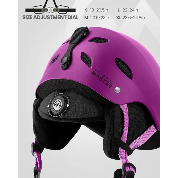 OutdoorMaster Kelvin Ski Helmet  Snowboard Helmet for Men Women  YouthPurple