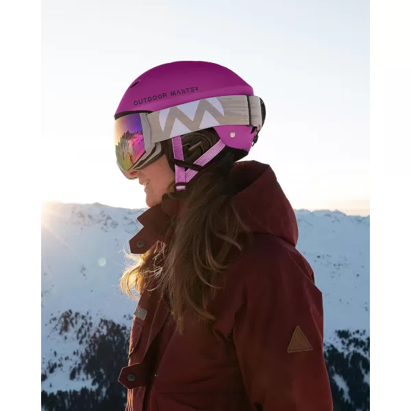 OutdoorMaster Kelvin Ski Helmet  Snowboard Helmet for Men Women  YouthPurple