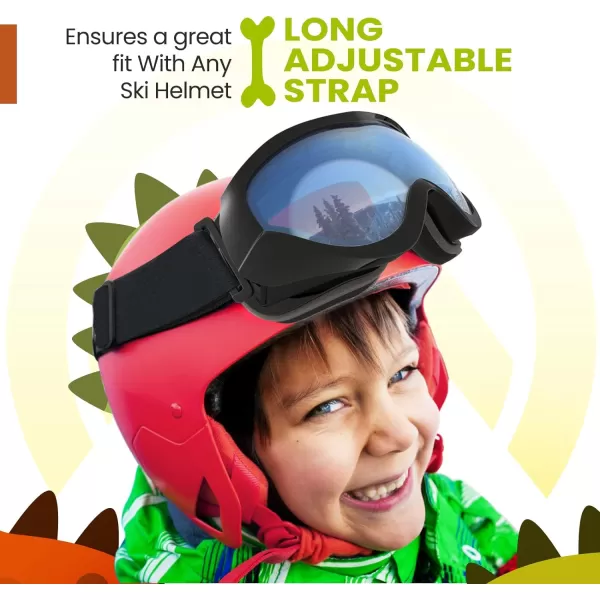 OutdoorMaster Kids Ski Goggles  Helmet Compatible Snow Goggles for Boys amp Girls with 100 UV ProtectionVlt 60