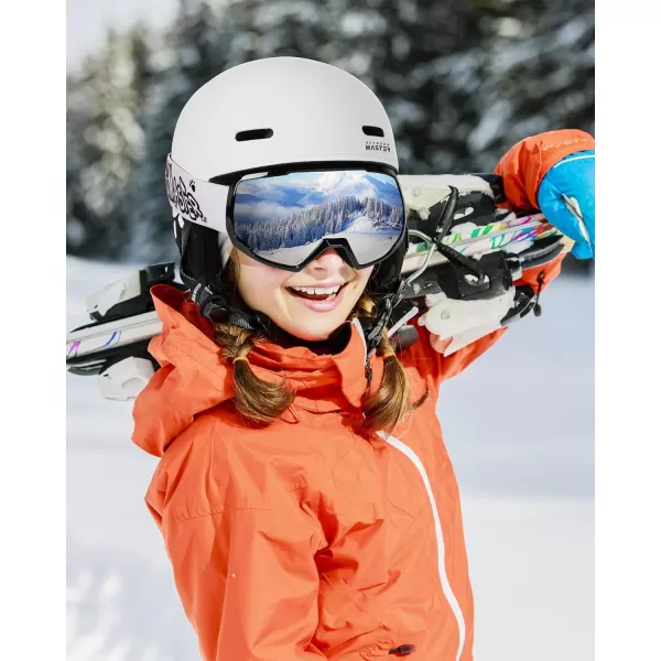 OutdoorMaster Kids Ski Helmet Snowboard Helmet for Boys Girls amp Youth Durable PC Shell Protective EPS Foam amp 12 Cooling Vents Dial Fit Snow Helmet Certified Snow Sport Helmet Snowboarding HelmetArctic White