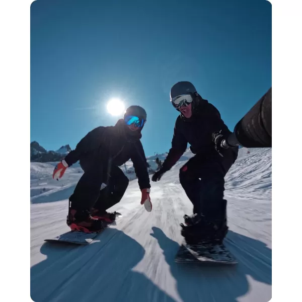 OutdoorMaster Ski Goggles Horizon  Snowboard Goggles with Ultra View Frameless Interchangeable Magnetic LensWhiteframe Clearlens Vlt 99