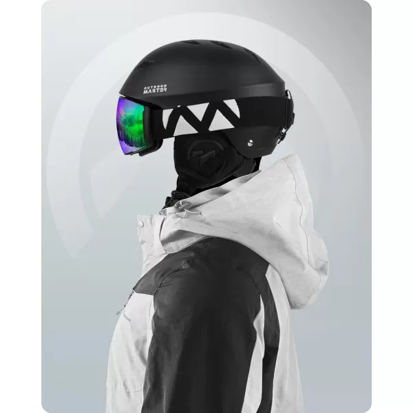 OutdoorMaster Ski Goggles Magnetic Lens  OTG Snowboard Goggles for Men Women ampYouth 100 UV Protection Snow GogglesC03vlt16