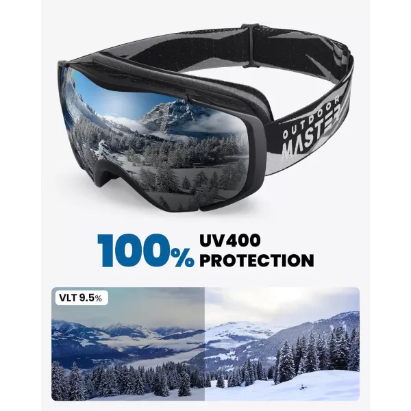 OutdoorMaster Ski Goggles with Cover Snowboard Snow Goggles OTG AntiFog for Men WomenA01 Vlt 94