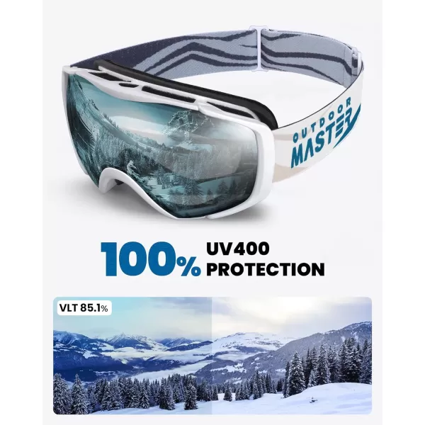 OutdoorMaster Ski Goggles with Cover Snowboard Snow Goggles OTG AntiFog for Men WomenA05 Vlt 851