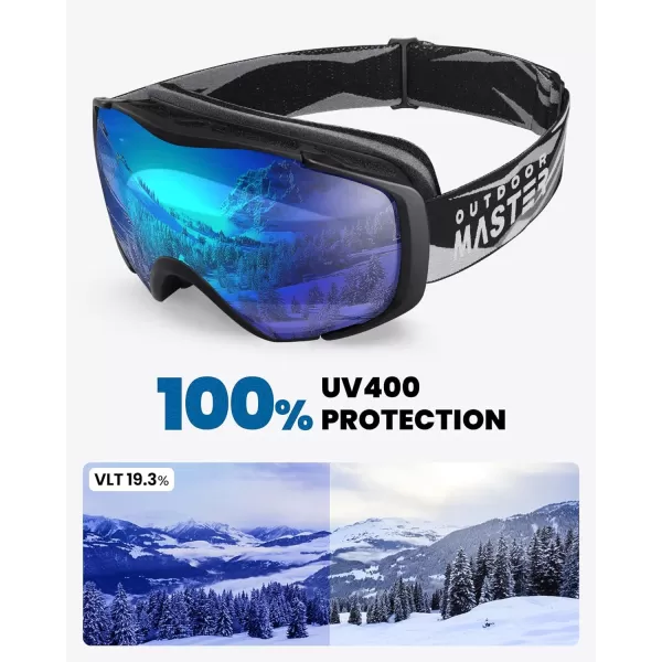 OutdoorMaster Ski Goggles with Cover Snowboard Snow Goggles OTG AntiFog for Men WomenA06 Vlt 193