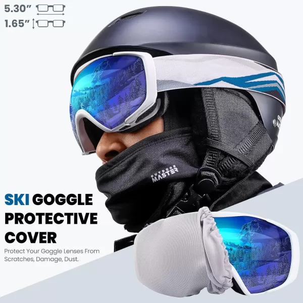 OutdoorMaster Ski Goggles with Cover Snowboard Snow Goggles OTG AntiFog for Men WomenVlt 1931