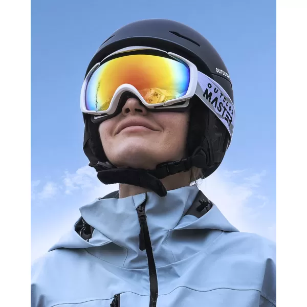 OutdoorMaster Ski Goggles with Cover Snowboard Snow Goggles OTG AntiFog for Men WomenVlt 2124