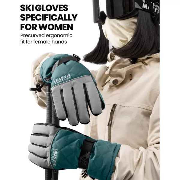 OutdoorMaster Ski amp Snow Gloves Winter Waterproof Thermal Gloves for Women Touchscreen Winter Outdoor Sports Skiing SnowboardingNavy