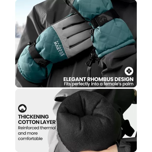 OutdoorMaster Ski amp Snow Gloves Winter Waterproof Thermal Gloves for Women Touchscreen Winter Outdoor Sports Skiing SnowboardingNavy