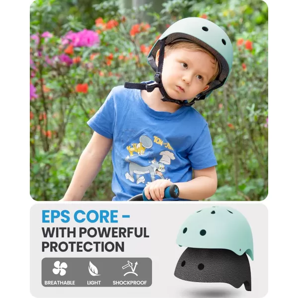 OutdoorMaster Youth ampamp Kids Bike Helmet  Adjustable MultiSports Skateboard Helmet with Removable Liners for Balance Bike Toddler Scooter One Wheel HoverboardMint Green