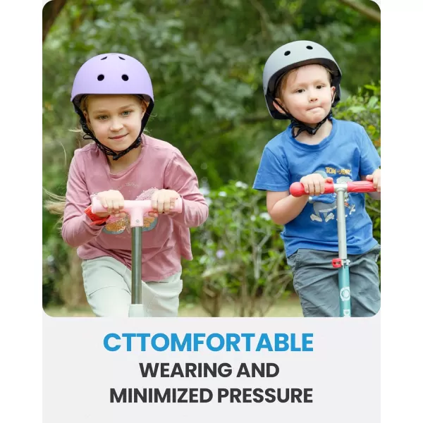 OutdoorMaster Youth ampamp Kids Bike Helmet  Adjustable MultiSports Skateboard Helmet with Removable Liners for Balance Bike Toddler Scooter One Wheel HoverboardPurple