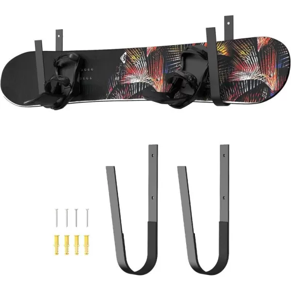 OutdoorMaster 1Pair Snowboard Display Rack Strong Snowboard Rack Wall Mount Storage for Room GarageOutdoorMaster 1Pair Snowboard Display Rack Strong Snowboard Rack Wall Mount Storage for Room Garage