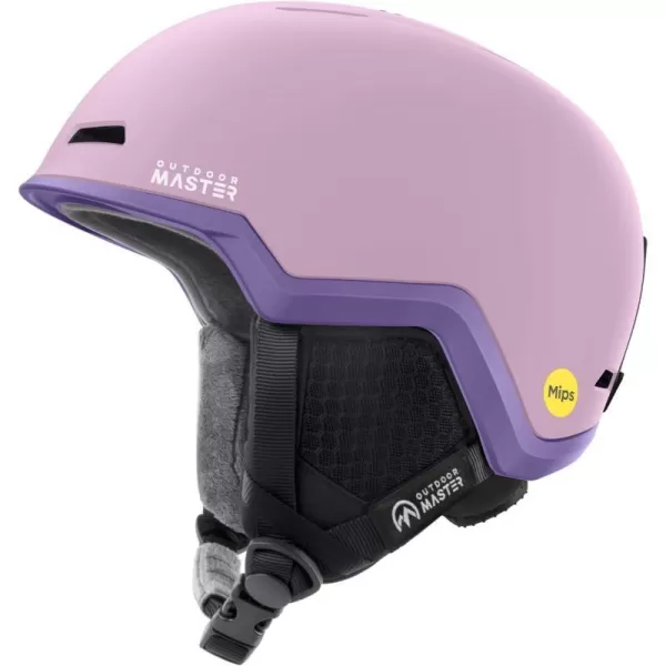 OutdoorMaster Diamond MIPS Ski Helmet  Snow Sport Helmet Snowboard Helmet for Men Women amp YouthGray Pink