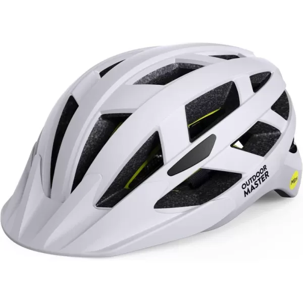 OutdoorMaster Gem Recreational MIPS Cycling Helmet  Two Removable Liners ampamp Ventilation in MultiEnvironment  Bike Helmet in Mountain Motorway for Youth ampamp AdultChalk Cliff