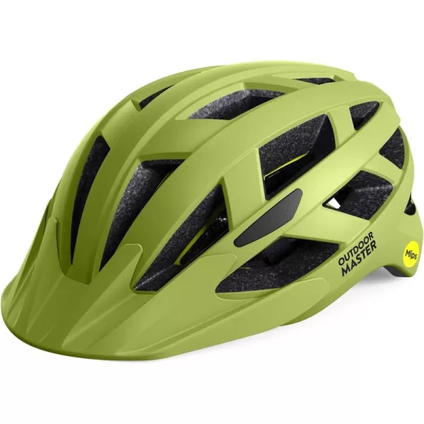 OutdoorMaster Gem Recreational MIPS Cycling Helmet  Two Removable Liners ampamp Ventilation in MultiEnvironment  Bike Helmet in Mountain Motorway for Youth ampamp AdultSpeed Yellow