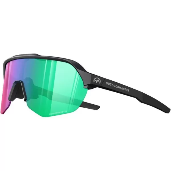 OutdoorMaster Hawk HD Sport Sunglasses Sport Cycling Glasses for Men Women Youth UV400 TR90 Sunglasses for Baseball RunningBlackframe Roselen Vlt20