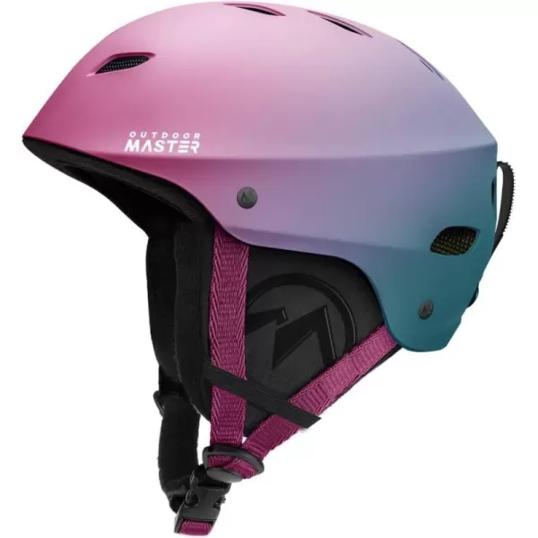 OutdoorMaster Kelvin Ski Helmet  Snowboard Helmet for Men Women  YouthGradient Purple Blue