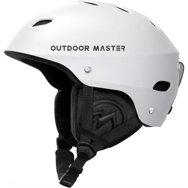 OutdoorMaster Kelvin Ski Helmet  Snowboard Helmet for Men Women  YouthWhite