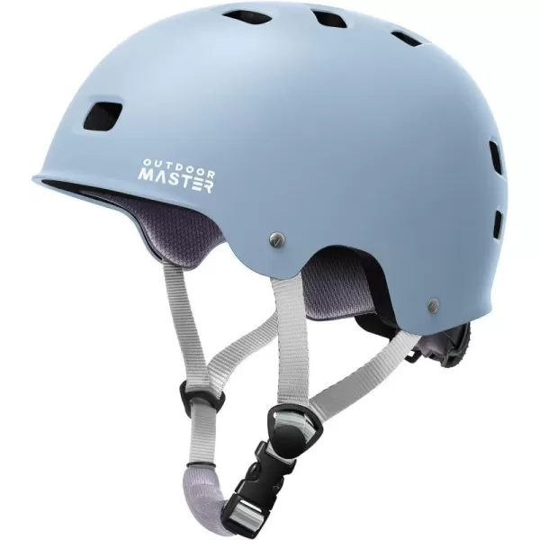 OutdoorMaster Skateboard Cycling Helmet  Two Removable Liners Ventilation MultiSport Scooter Roller Skate Inline Skating Rollerblading for Kids Youth amp AdultsMatte Crystal Blue